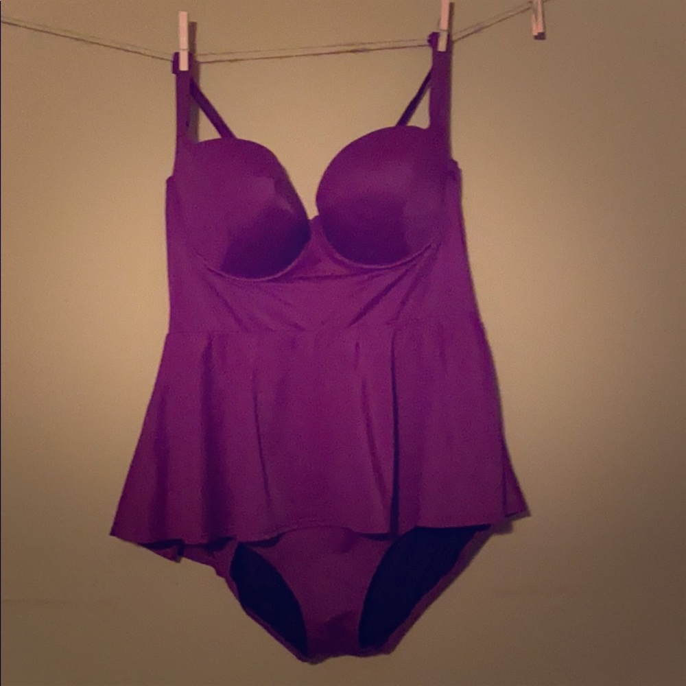 EUC Peplum One Piece Swimsuit Size 3